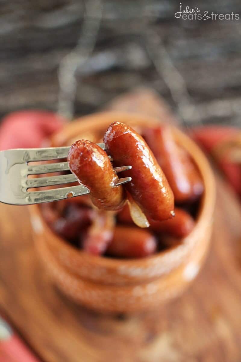 Crock Pot Sweet Bacon Smokies Bite