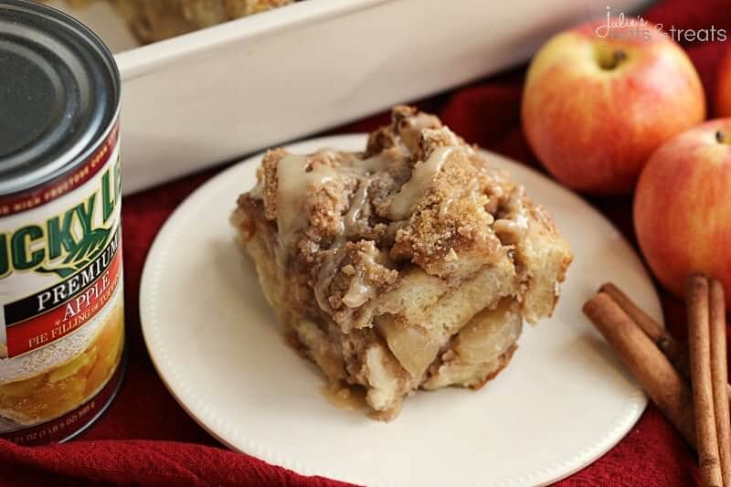 Overnight Caramel Apple French Toast ~ Delicious, Make Ahead Breakfast! French Toast Casserole Loaded with Caramel and Apples!