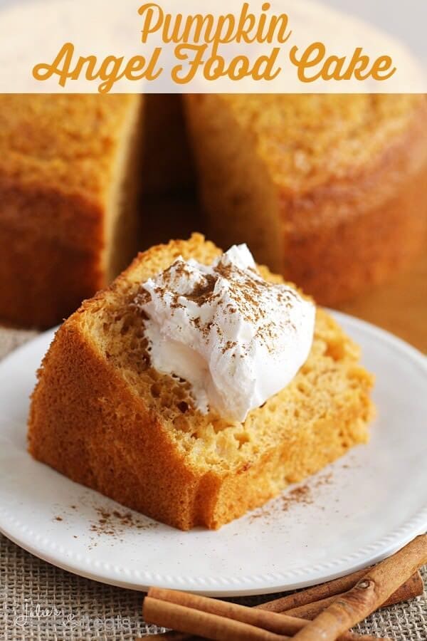 Pumpkin Angel Food Cake ~ Light, Airy Angel Food Cake with a Hint of Pumpkin!