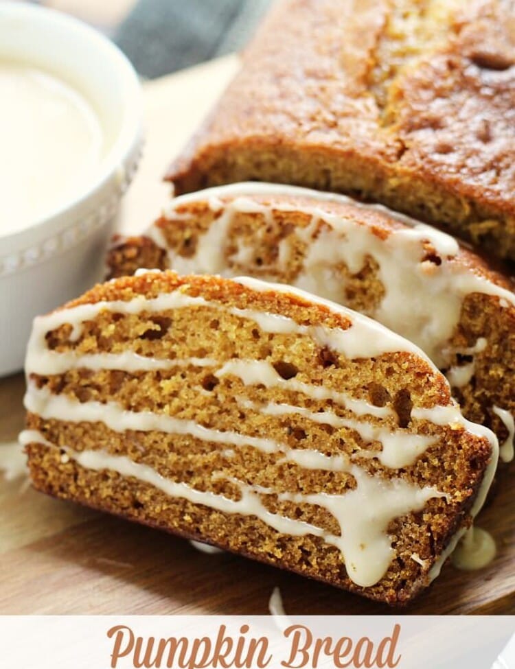 Pumpkin Bread with Caramel Glaze ~ The Perfect Pumpkin Bread Topped with a To-Die-For Caramel Glaze!