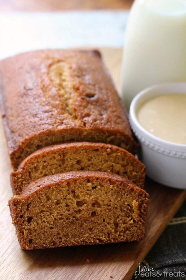 Pumpkin Bread Recipe with Caramel Glaze Julie's Eats & Treats