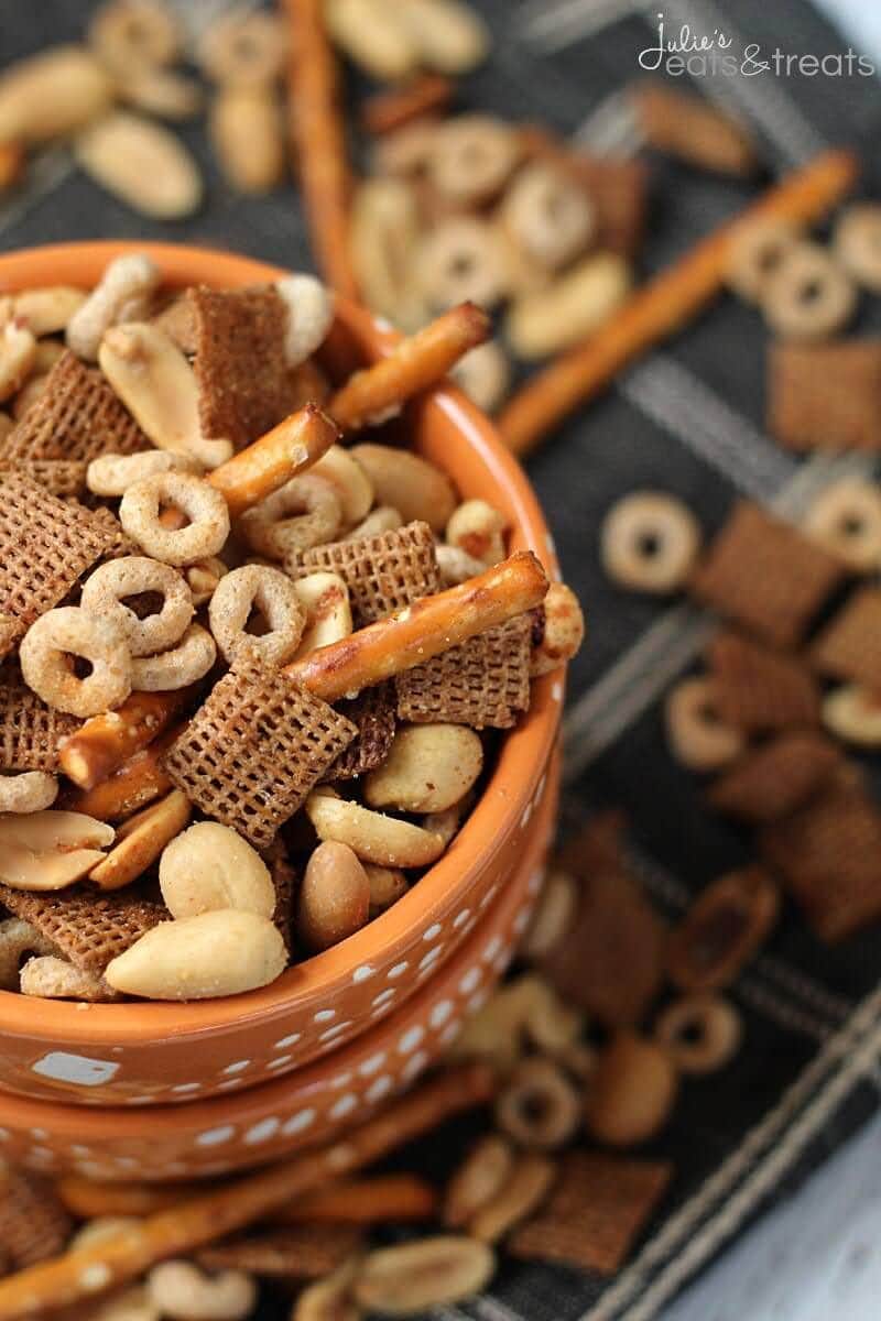 Crock Pot Chex Mix ~ Simple and Delicious Chex Mix Loaded with Cheerios, Pretzels, Peanuts and Chex Made in your Crock Pot!