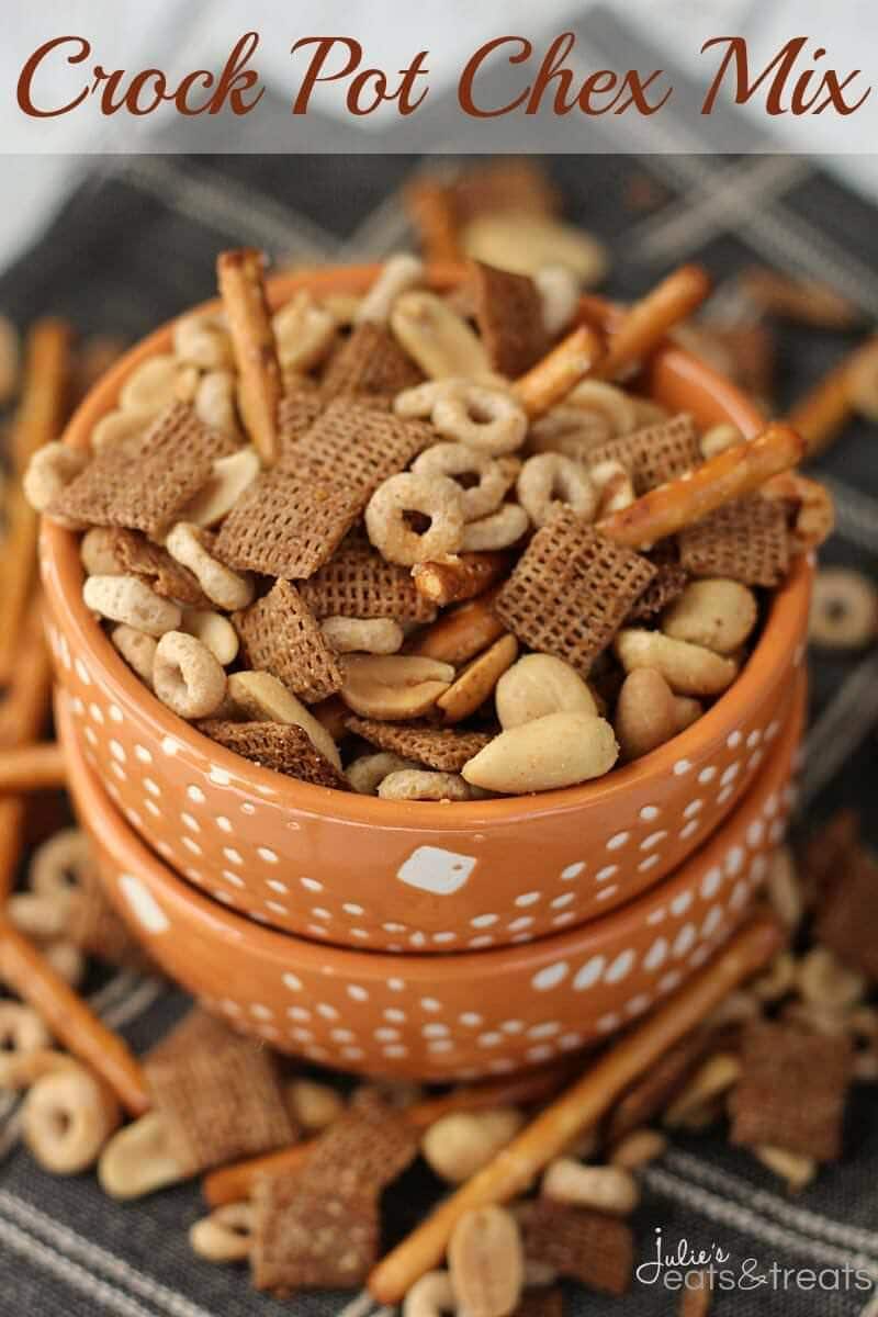 Crock Pot Chex Mix ~ Simple and Delicious Chex Mix Loaded with Cheerios, Pretzels, Peanuts and Chex Made in your Crock Pot!