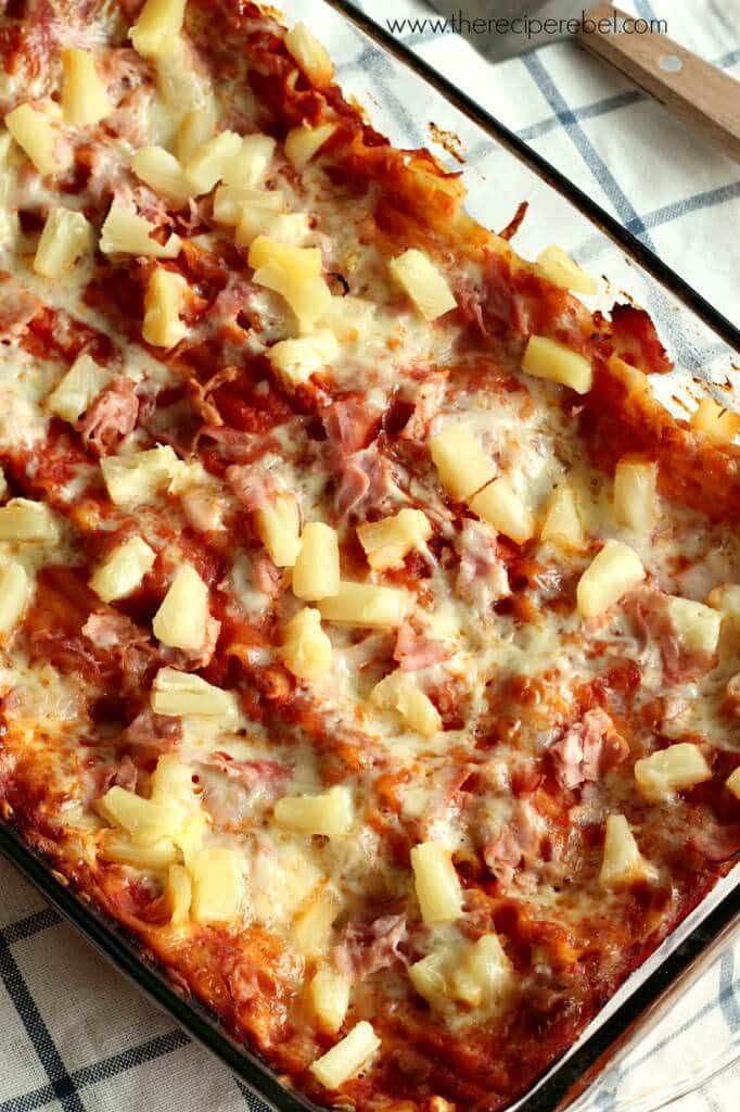 Hawaiian Lasagna -- a super simple and comforting 5 ingredient supper!