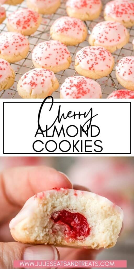 Almond Cherry Cookies JET Pinterest Image