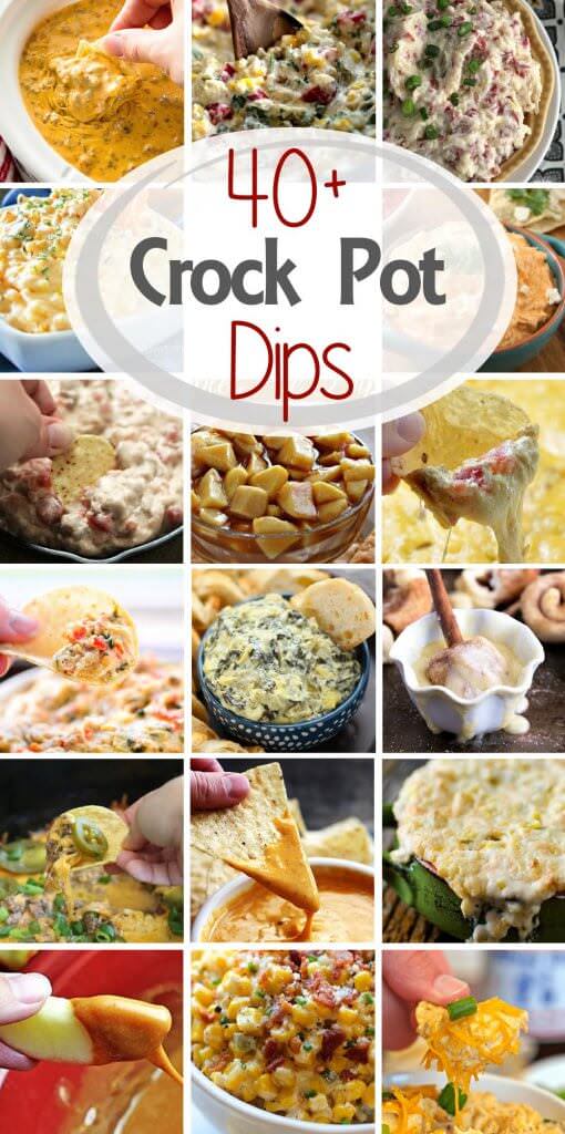 Check out these 40 Delicious Dip Recipes Made in the Slow Cooker! The Perfect Appetizers for Your Holiday Parties! Grab your Crock Pot and Take the Easy Route!