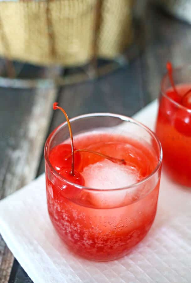 Cherry Bomb Mocktail in glass