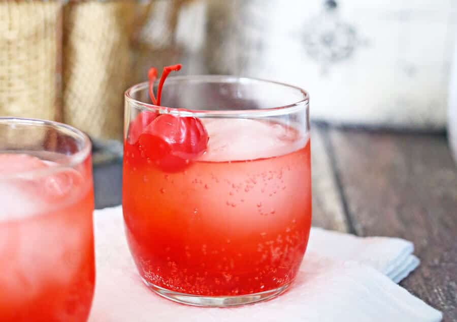 Cherry Bomb Mocktails Recipe in glasses