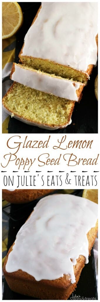 Glazed Lemon Poppy Seed Bread ~ Quick & Easy Lemon Bread with Poppy Seeds! Topped off with a Delicious Lemon Glaze!