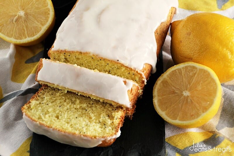 Glazed Lemon Poppy Seed Bread ~ Quick & Easy Lemon Bread with Poppy Seeds! Topped off with a Delicious Lemon Glaze!