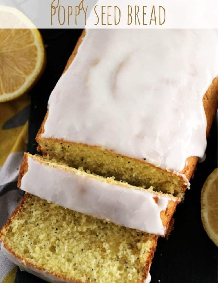 Glazed Lemon Poppy Seed Bread ~ Quick & Easy Lemon Bread with Poppy Seeds! Topped off with a Delicious Lemon Glaze!