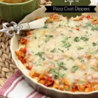 Spicy Pepperjack Dip & Pizza Crust Dippers ~ Delicious, Easy, Cheesy Dip Loaded with Chicken, Salsa, Peppers, Cilantro & Pepper Jack Cheese!