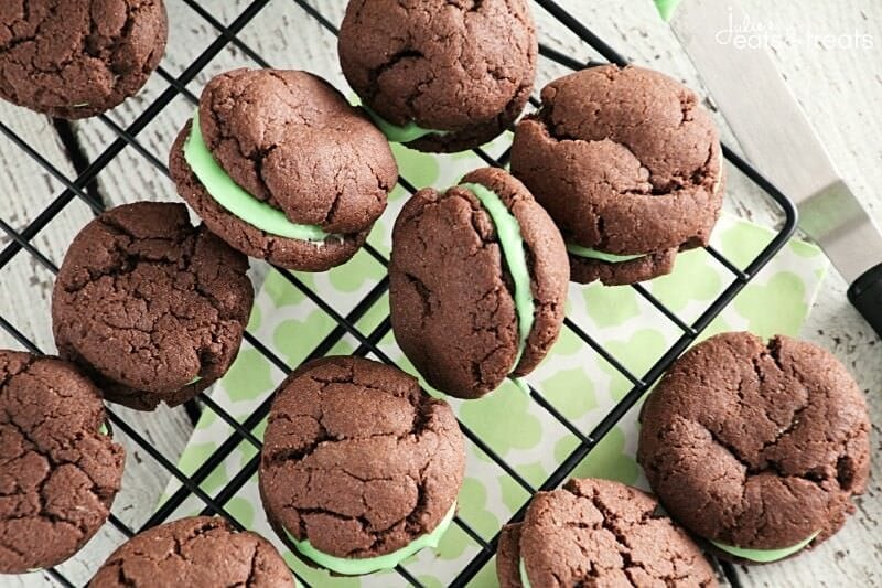 Mint Chocolate Sandwich Cookies | Julie's Eats & Treats