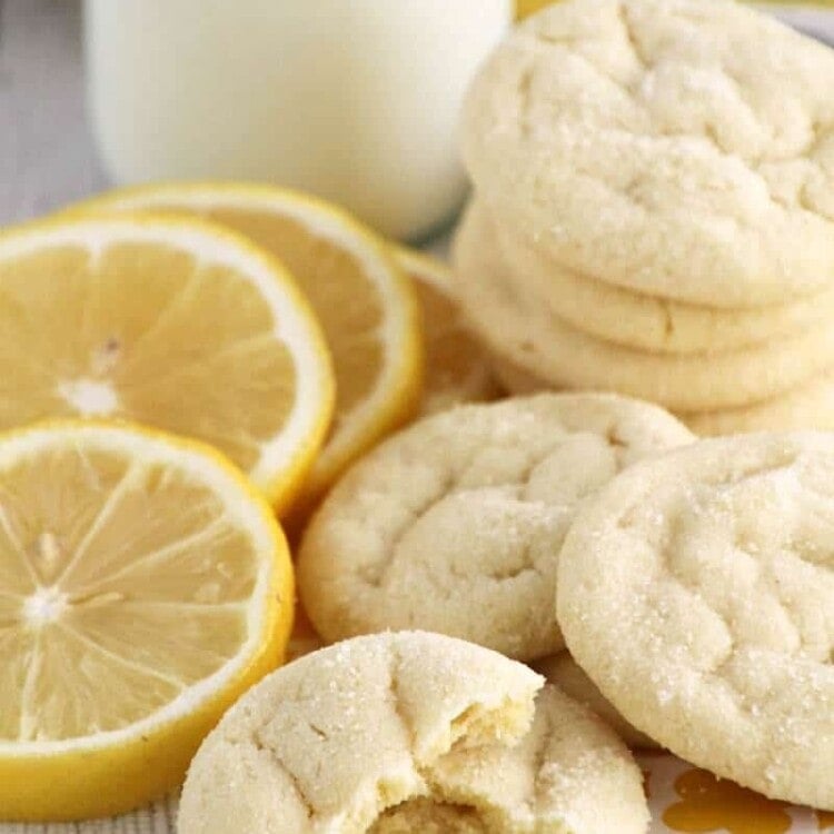 Lemon Sugar Cookies ~ Easy, Soft Lemon Pudding Cookies Rolled in Sugar!