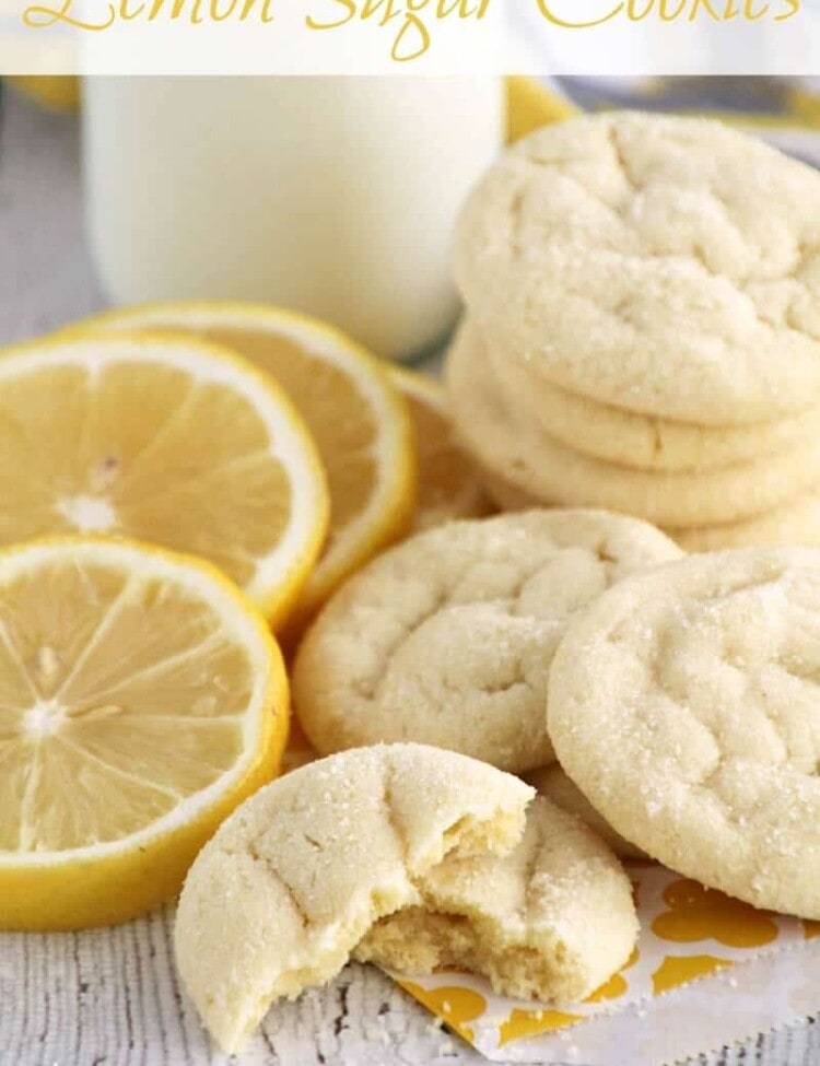 Lemon Sugar Cookies ~ Easy, Soft Lemon Pudding Cookies Rolled in Sugar!