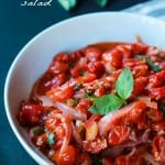 Roasted Tomato Basil Salad ~ Done in 20 minutes this Roasted Tomato Basil Salad is easy, light, and healthy made from all fresh ingredients!