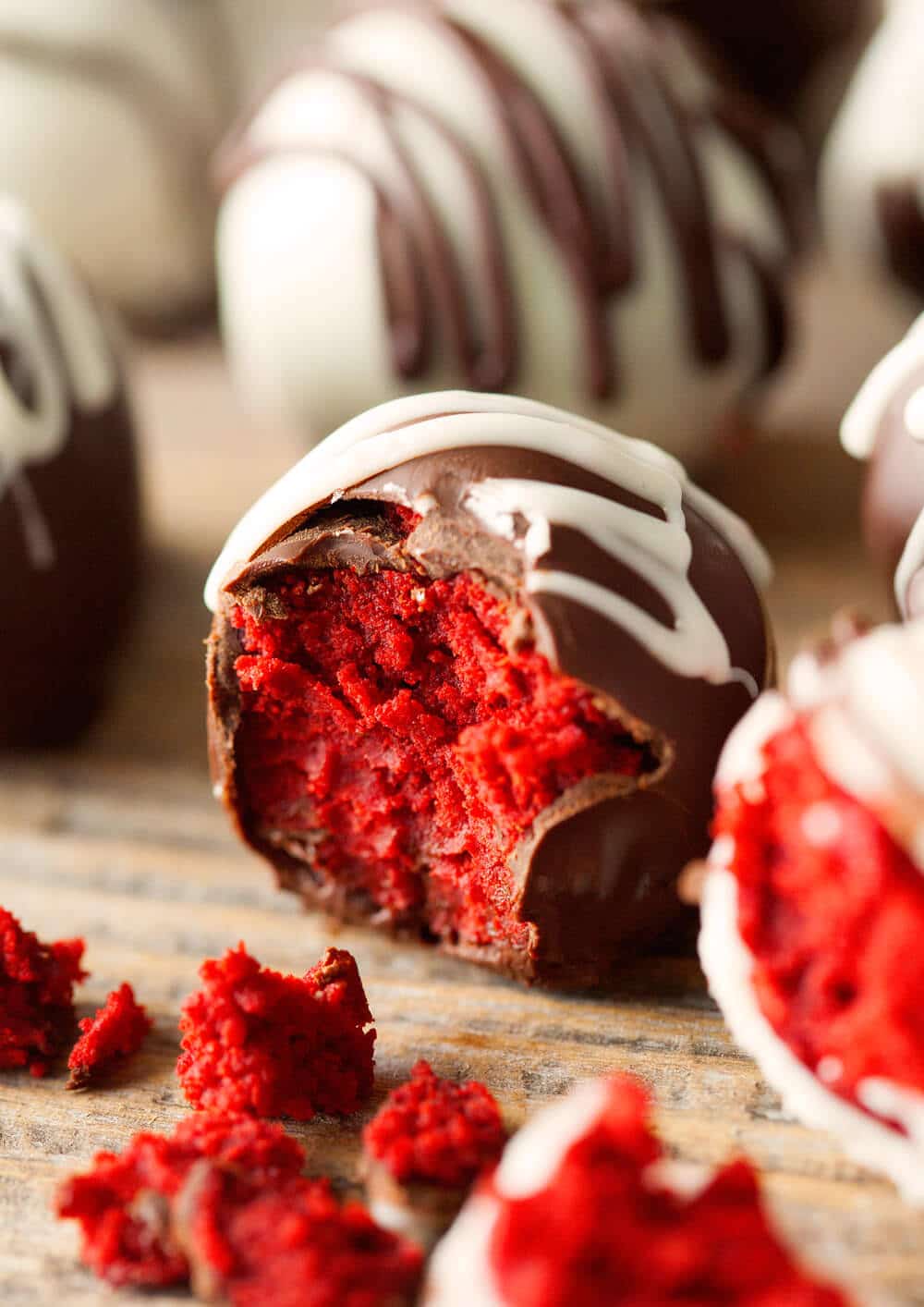 Red Velvet Cake Truffles are a must make for Valentine's Day. So easy and oh so good!