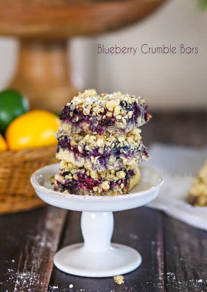 Blueberry Crumble Bars from kleinworthco.com