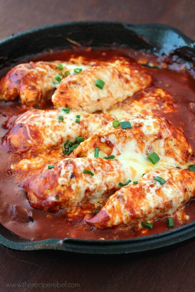 Easy Skillet Chicken Parmesan www.thereciperebel.com 2