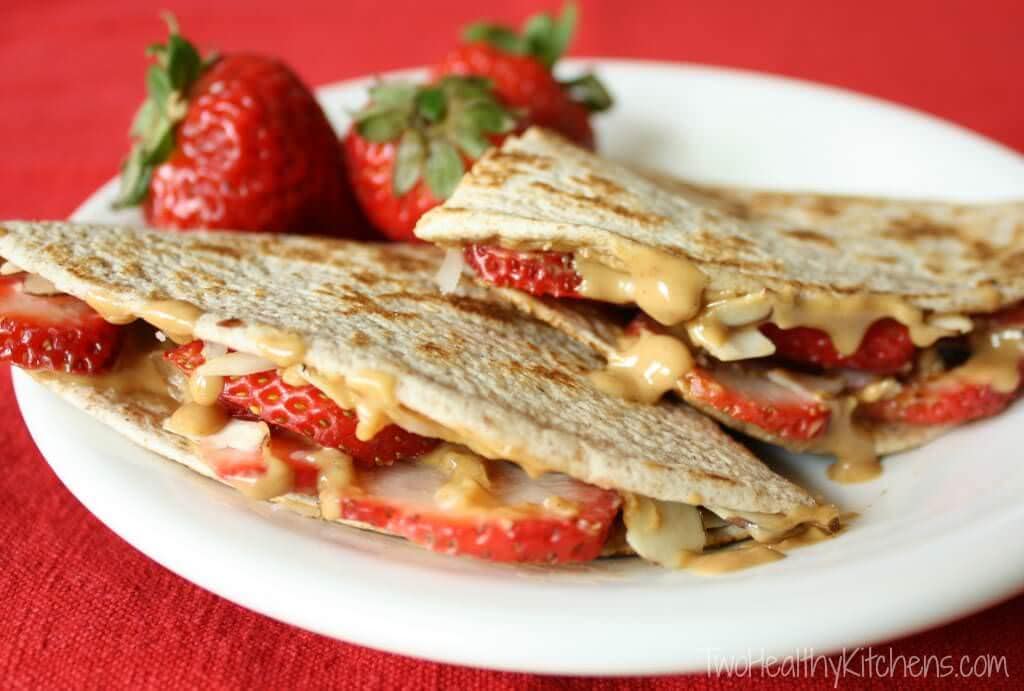 peanut butter quesadillas