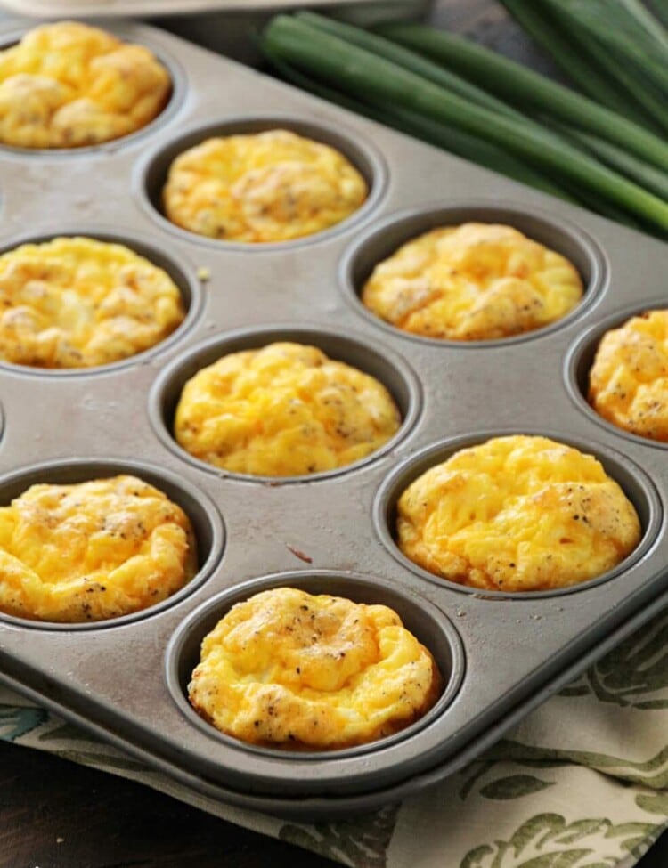 Ham & Cheese Egg Muffins ~ Quick, Easy and Delicious Breakfast or Snack! Fluffy Egg Muffins with Ham & Cheese!
