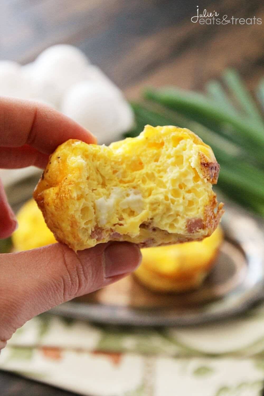 Ham & Cheese Egg Muffin Recipe ~ Quick, Easy and Delicious Breakfast or Snack! Fluffy Egg Muffins with Ham & Cheese!