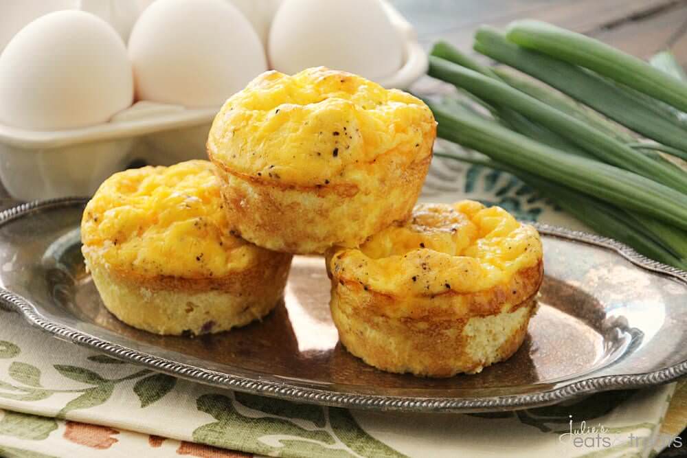Breakfast Egg Muffins ~ Quick, Easy and Delicious Breakfast or Snack! Fluffy Egg Muffins with Ham & Cheese!