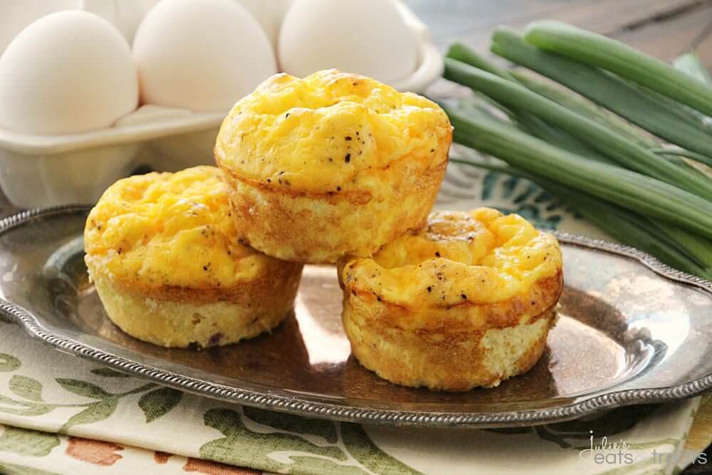 Ham & Cheese Egg Muffins ~ Quick, Easy and Delicious Breakfast or Snack! Fluffy Egg Muffins with Ham & Cheese!