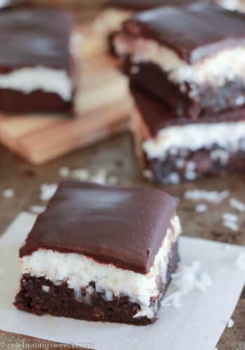 Chocolate Coconut Brownies from Celebrating Sweets