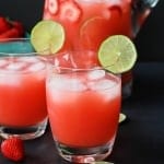 A fresh Strawberry Limeade made with 5 ingredients and done in 5 minutes - its a must this summer!