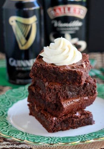 Guinness Brownies with Irish Cream Frosting from Celebrating Sweets