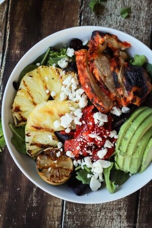 Harissa Lime Grilled Chicken Salad with Cilantro Lime Vinaigrette-3
