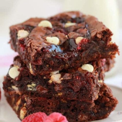 raspberry white chocolate brownies