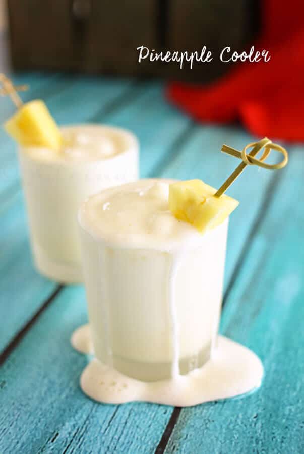 Pineapple Cooler ~ Cool, Sweet & Creamy Dessert Drink Recipe Perfect for Hot Summer Days!