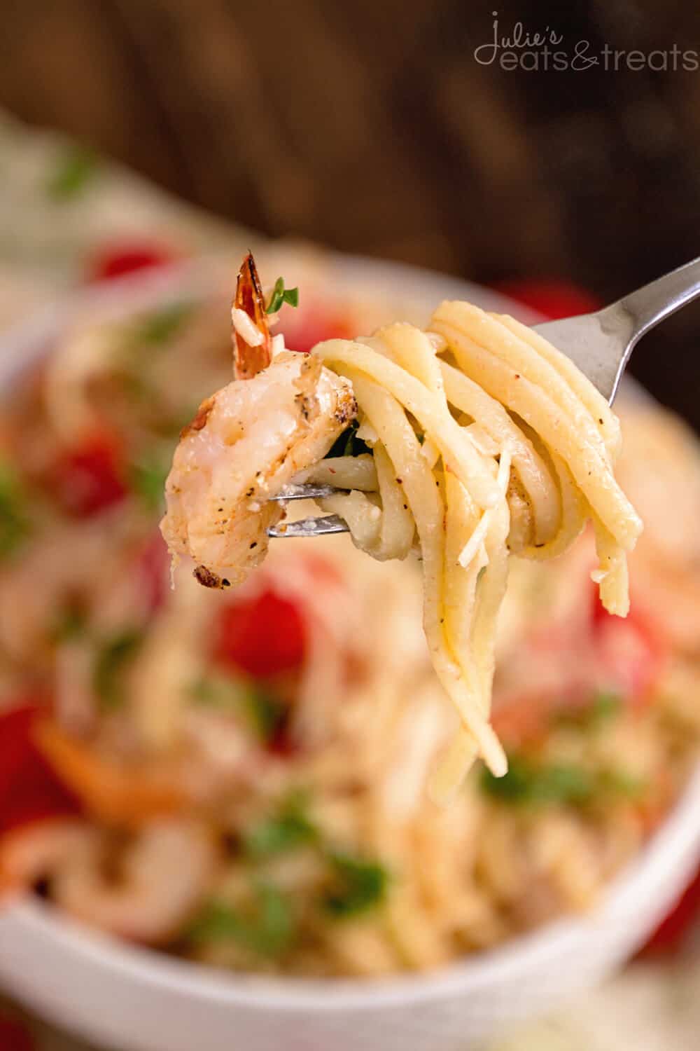 Grilled Shrimp & Tomato Pasta - Julie's Eats & Treats