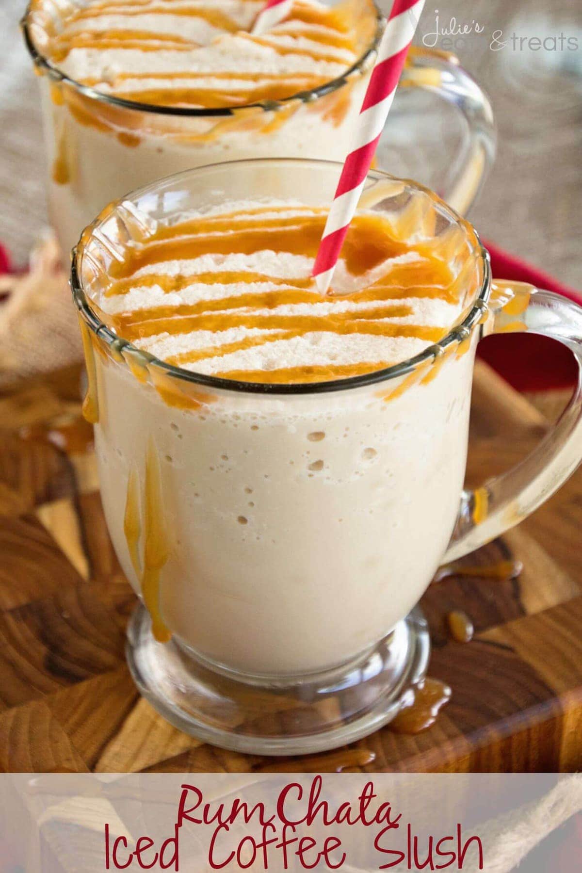 RumChata Iced Coffee Slush~ Your Favorite Ice Coffee Recipe Taken up a Notch with RumChata! Frozen to Perfection!