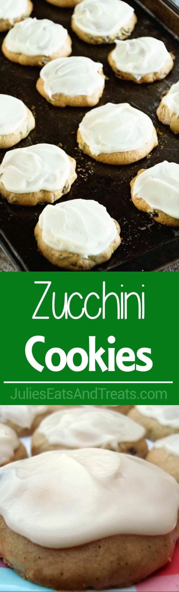 Zucchini Cookies with Cream Cheese Frosting Julie's Eats & Treats
