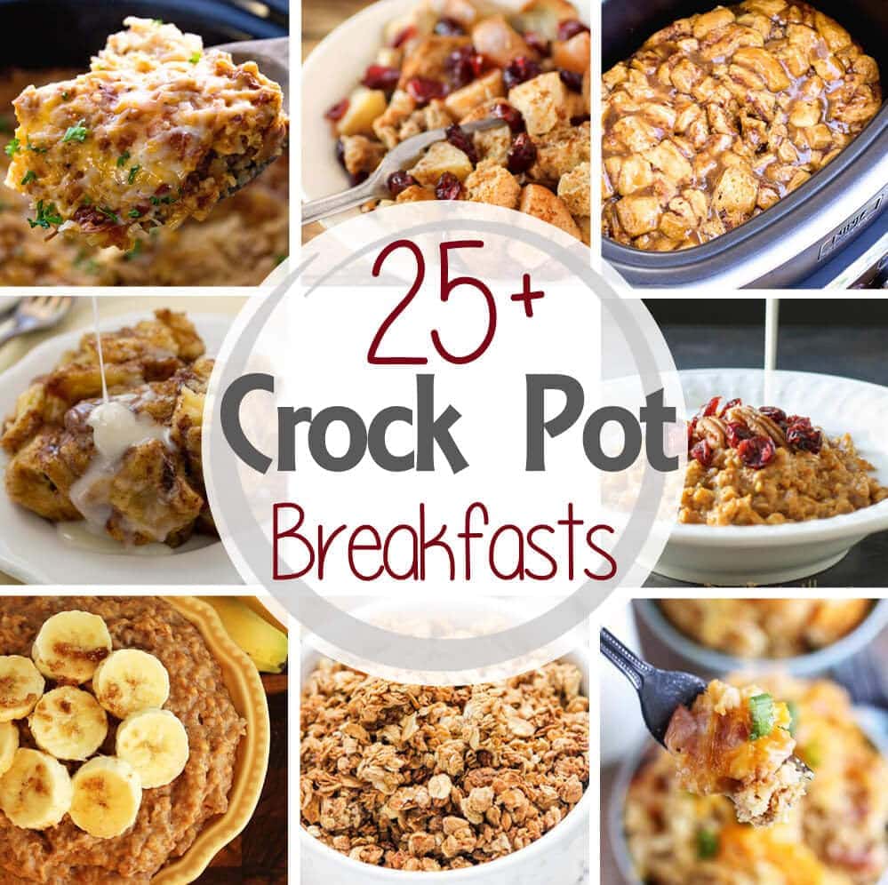 25+ Breakfast Crock Pot Recipes ~ Everything from cinnamon rolls, breakfast casseroles, oatmeal and a whole bunch of other amazing things all made in your Crock Pot!
