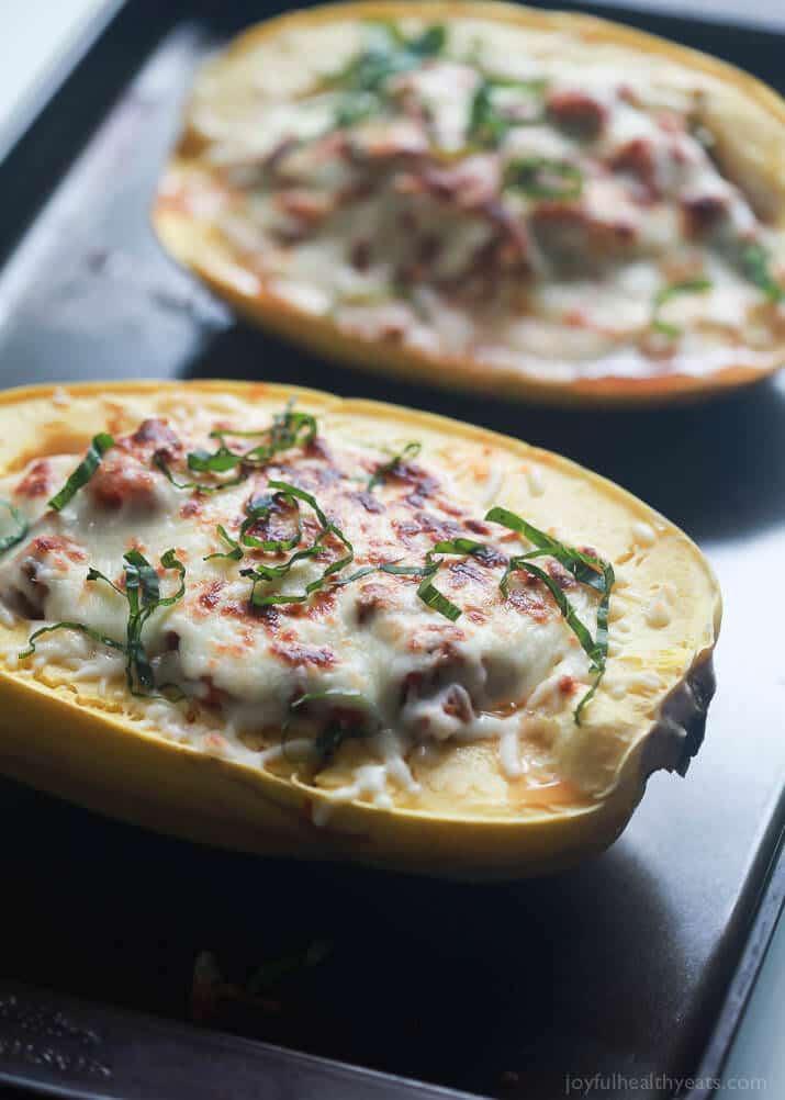 Lasagna Stuffed Spaghetti Squash-1