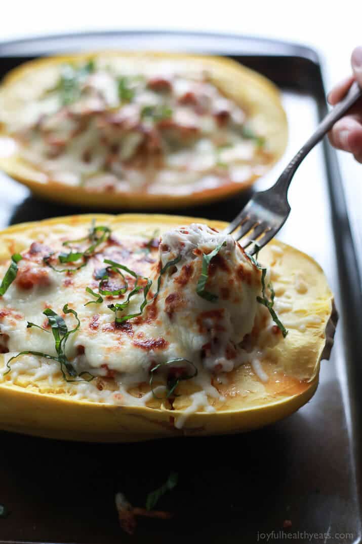 Lasagna Stuffed Spaghetti Squash-4