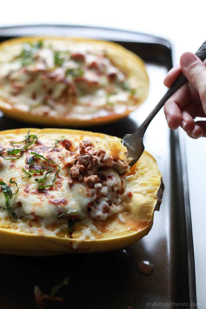 Stuffed Lasagna Spaghetti Squash Recipe - Julie's Eats ...