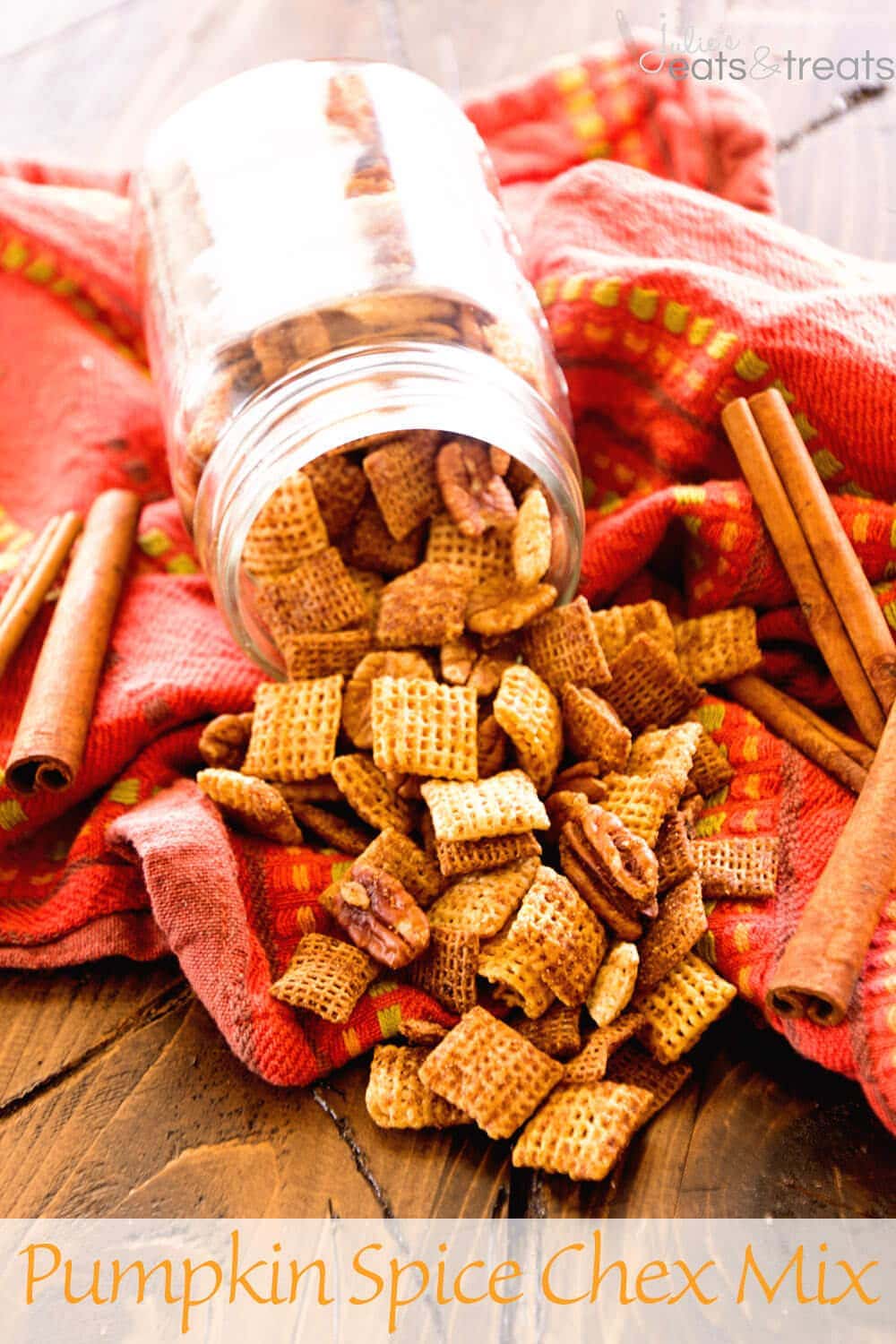 Pumpkin Chex Mix Recipe ~ Butter, Brown Sugar and Spice Make a Quick, Easy Sweet and Crunchy Chex Mix! Plus Make it in Your Microwave!