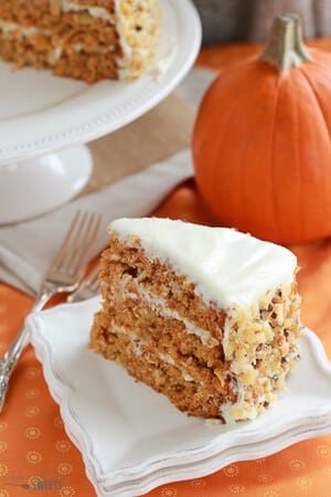 Pumpkin Carrot Cake with Cream Cheese Frosting