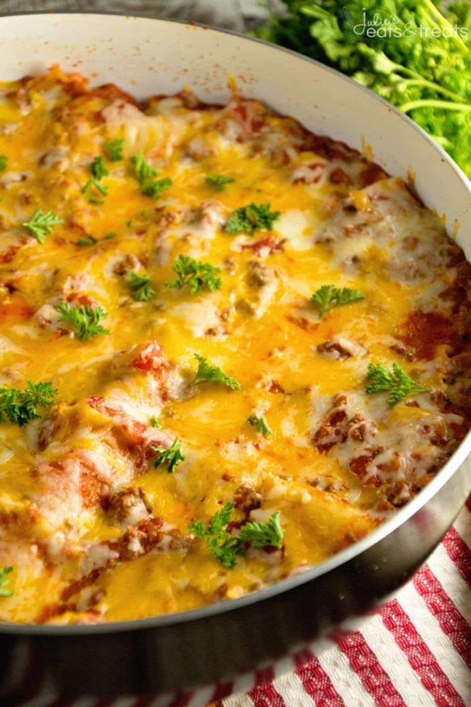 Easy Skillet Lasagna Julie S Eats Treats