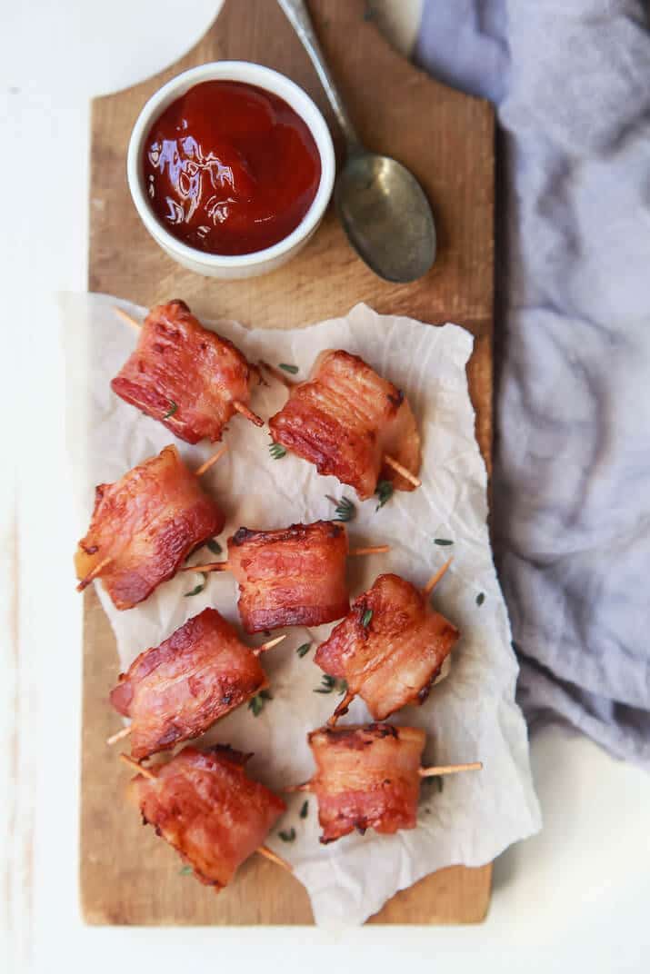 Bacon Wrapped Waterchestnuts with Sweet Dipping Sauce - web-3