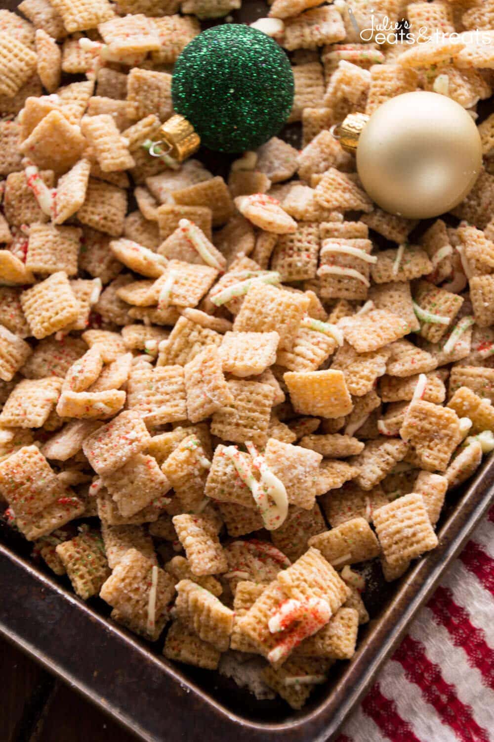 Sugar Cookie Chex Mix Recipe ~ Celebrate the Holidays with this Fast and Easy Snack Mix Recipe that tastes just like Sugar Cookies!