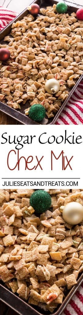 Sugar Cookie Chex Mix Recipe ~ Celebrate the Holidays with this Fast and Easy Snack Mix Recipe that tastes just like Sugar Cookies!