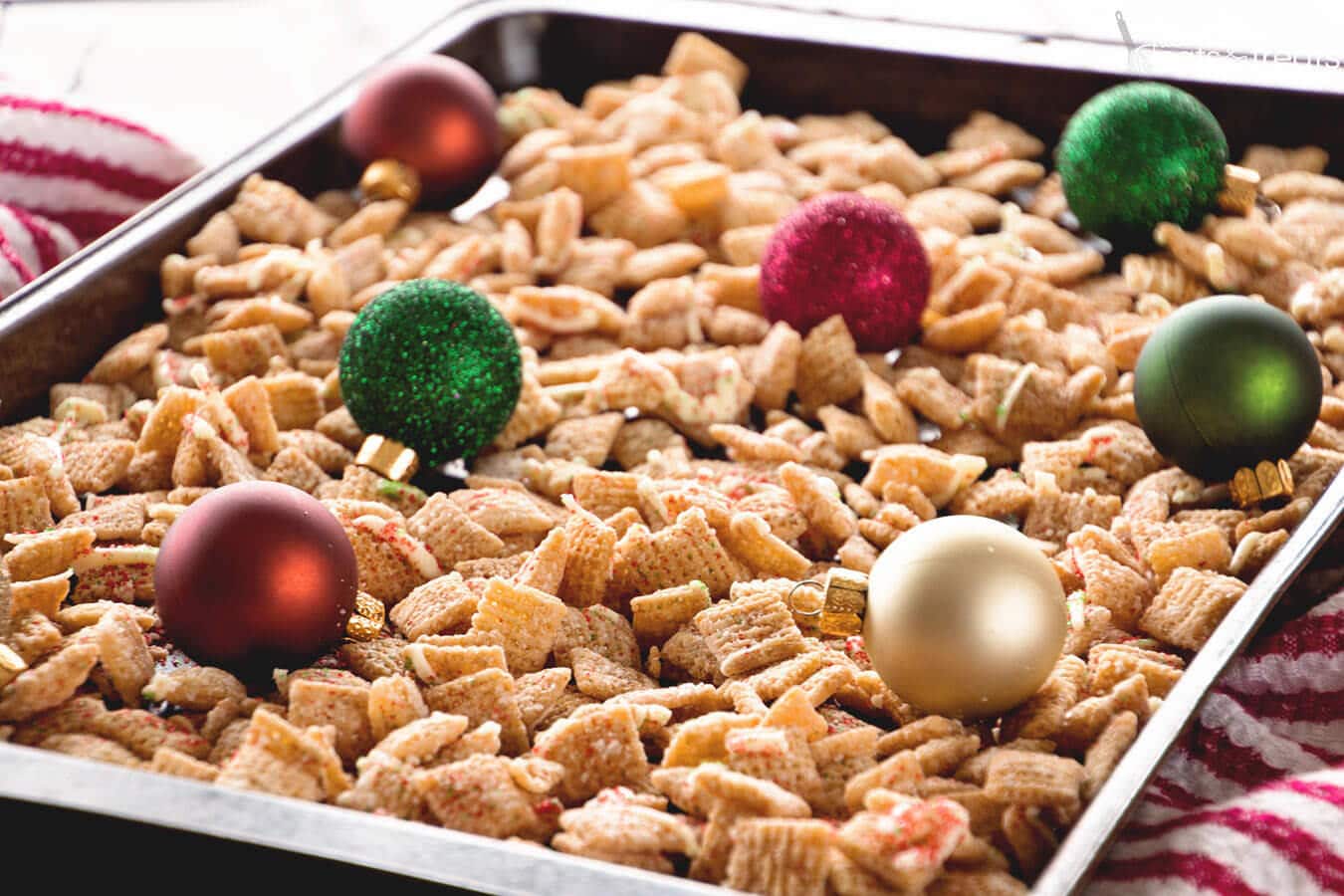 Sugar Cookie Chex Mix Recipe ~ Celebrate the Holidays with this Fast and Easy Snack Mix Recipe that tastes just like Sugar Cookies!