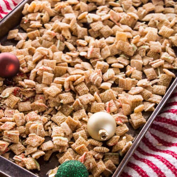 Sugar Cookie Chex Mix Recipe ~ Celebrate the Holidays with this Fast and Easy Snack Mix Recipe that tastes just like Sugar Cookies!