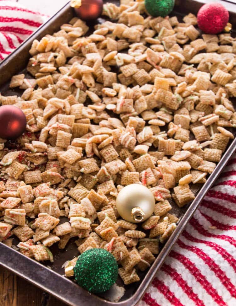 Sugar Cookie Chex Mix Recipe ~ Celebrate the Holidays with this Fast and Easy Snack Mix Recipe that tastes just like Sugar Cookies!